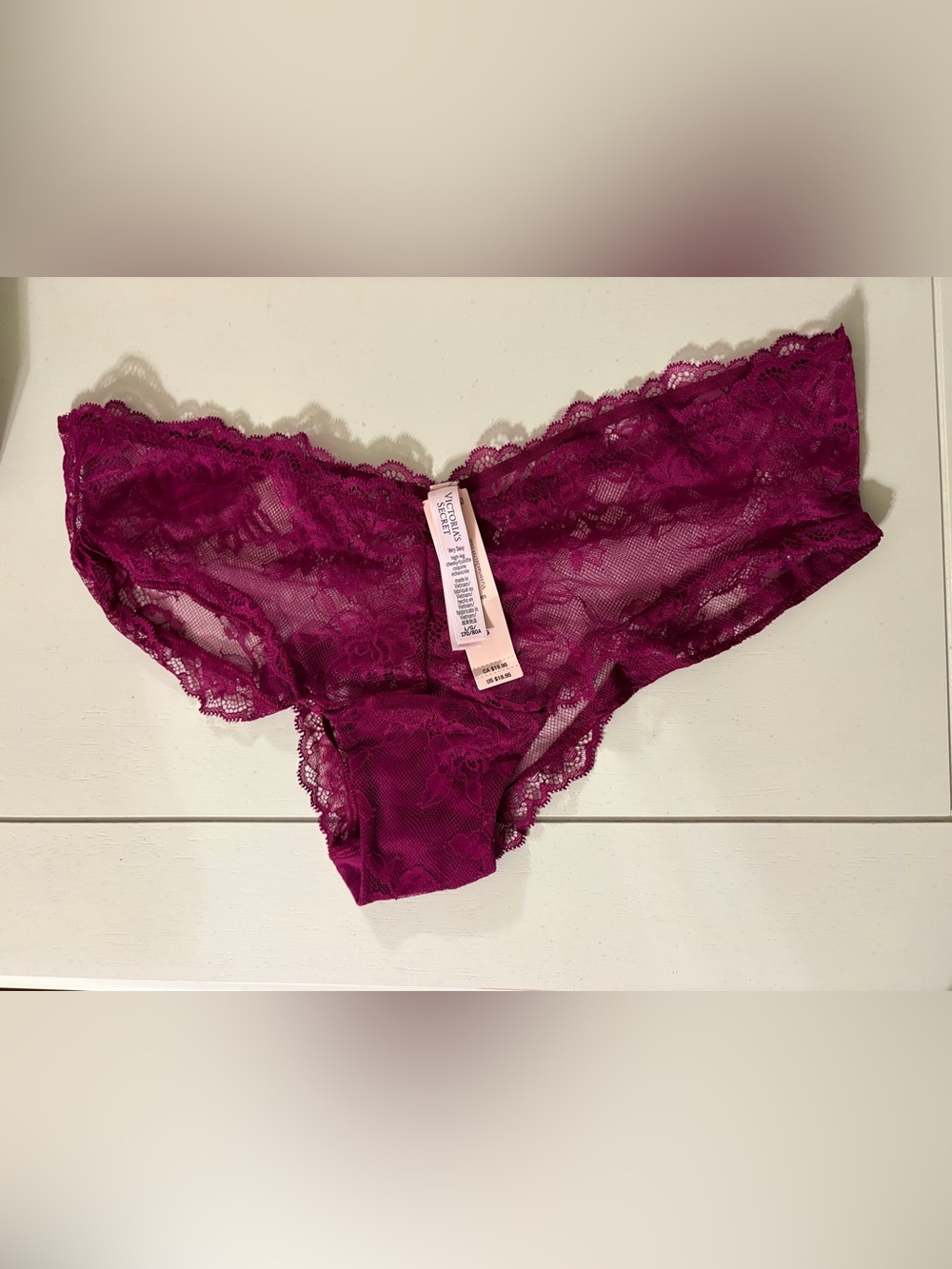Victoria's Secret Lace Bikini Panty in Plum